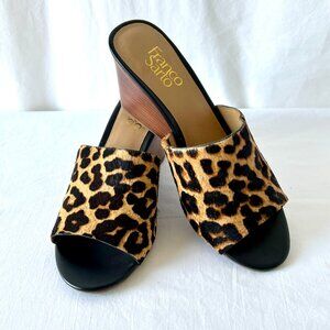 Franco Sarto Slip On Wedge Shoes, McKenna, Cheetah Print, Size 8.5, Like New!